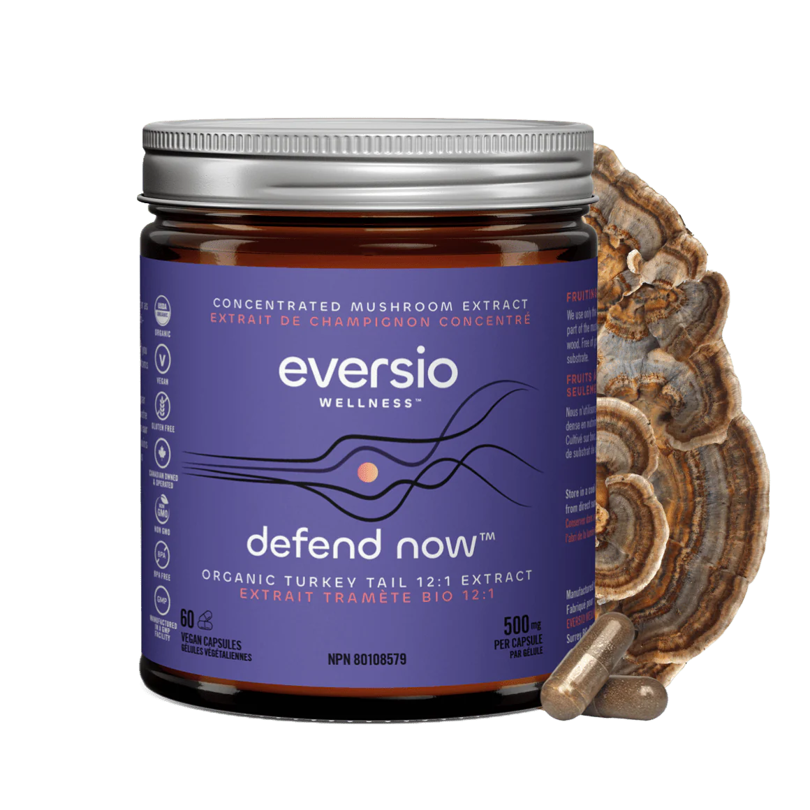 DEFEND Now - Organic Turkey Tail 12:1 Extract Capsules