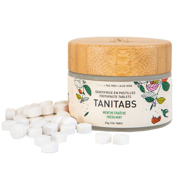 Fresh Mint Toothpaste Tablets - Reusable Jar (124 Tabs)