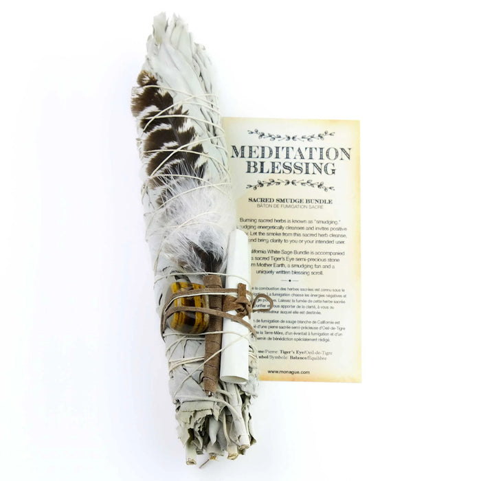 Meditation Blessings Sacred Smudge Bundle (Tiger's Eye)