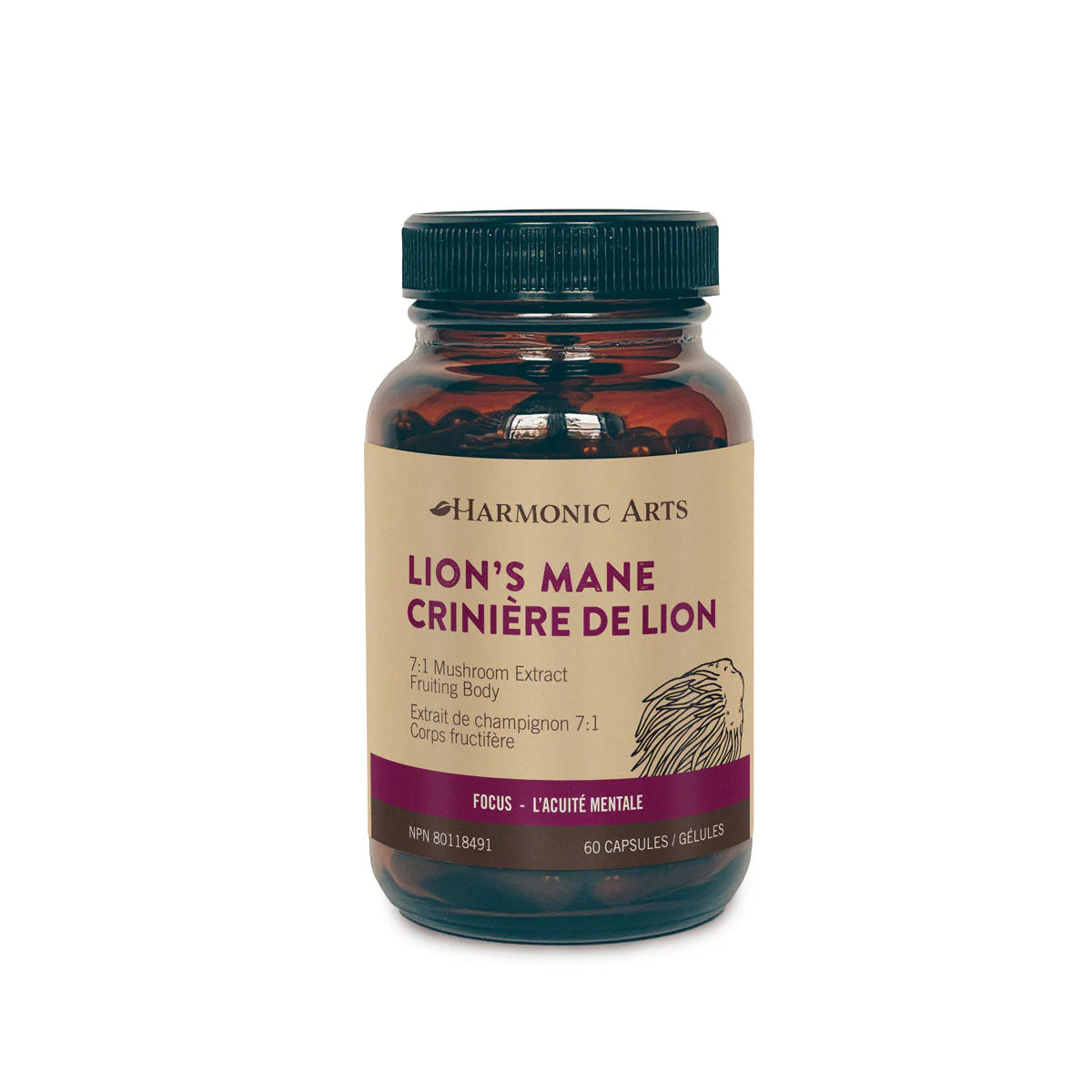 Lion's Mane Mushroom Capsules (60 caps)