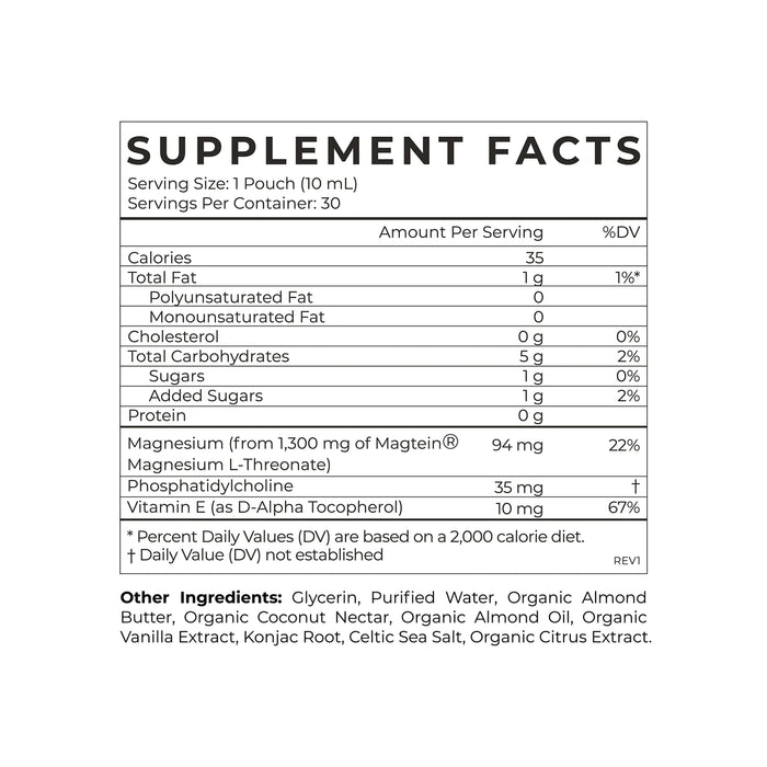 Magnesium L-Threonate (Cognitive / Memory Improvement) (30 pouches)